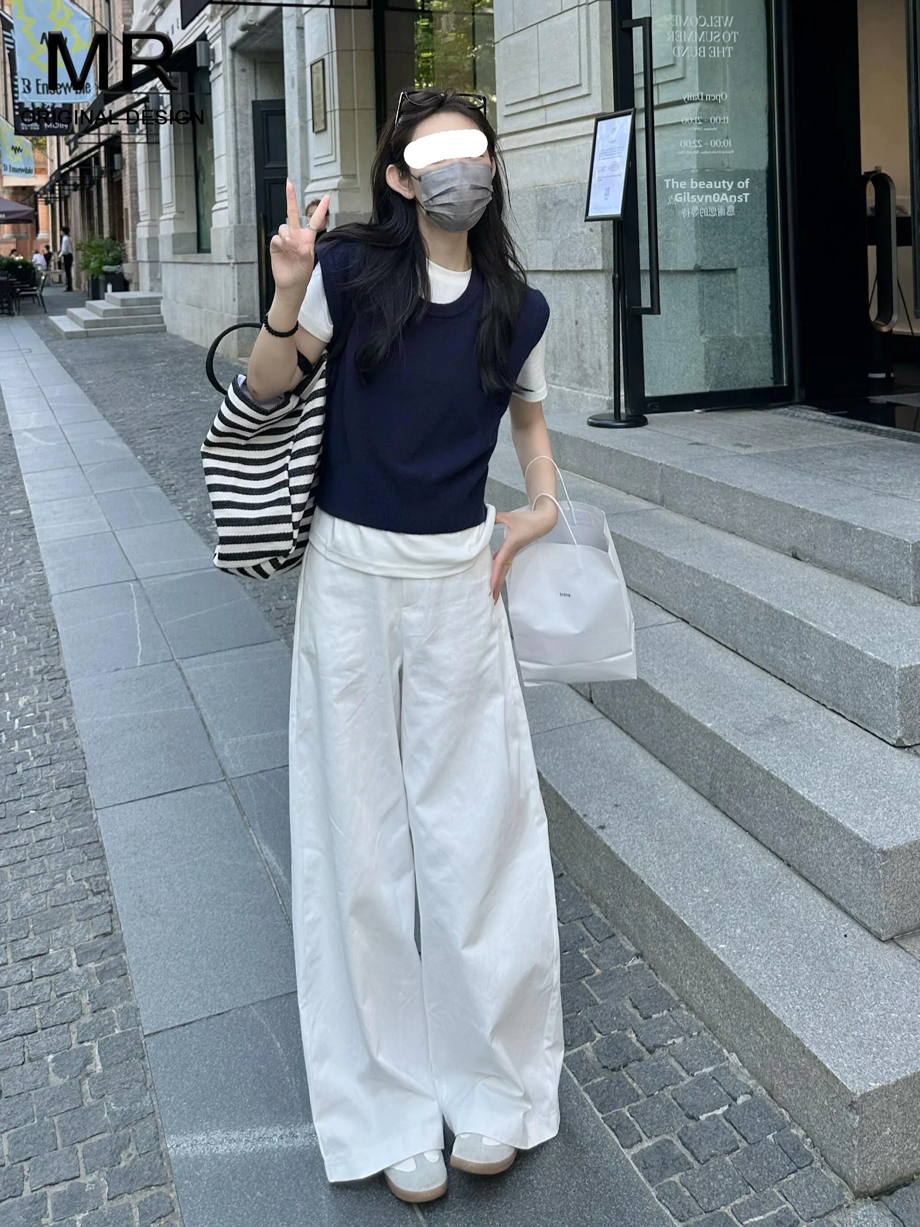

White High Waist Straight Leg Jeans Women Summer New Loose Slimming Thin Wide Leg Pants Comfortable Breathable Stretchy