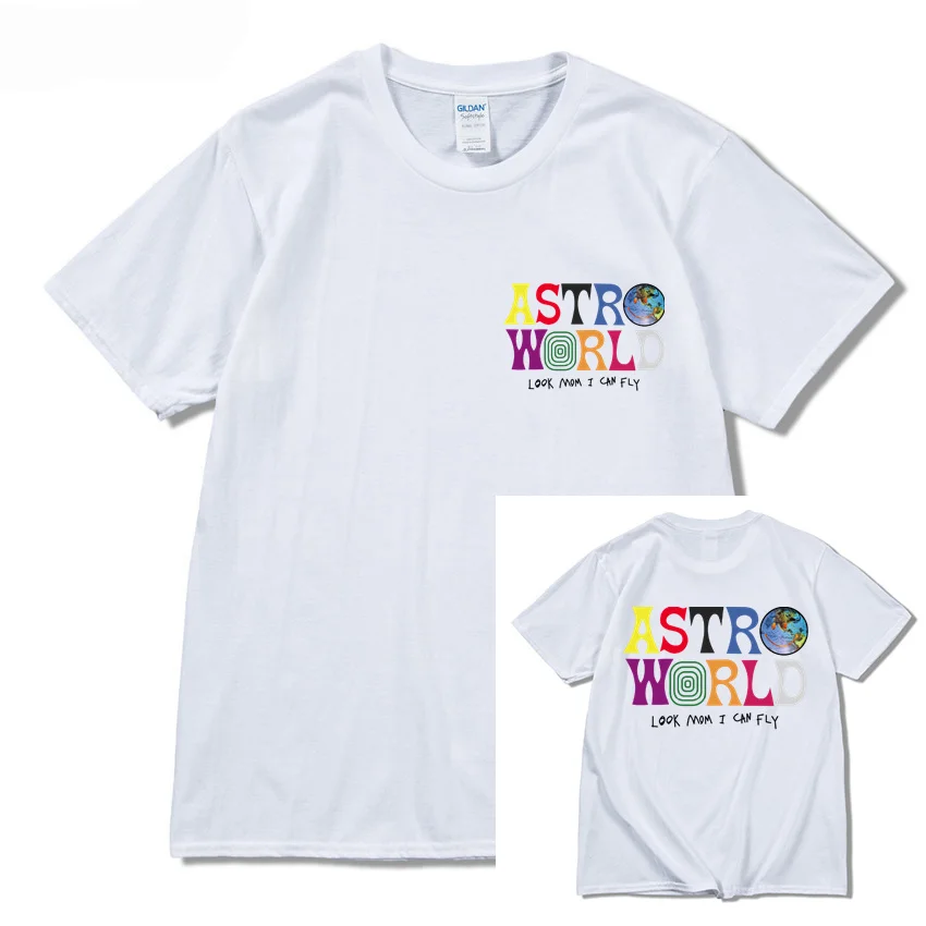 New Fashion Hip Hop thirts Men Women Jack cactus ASTROWORLD Harajuku T-Shirts Look Mom I Can Fly Letter Print Harajuku Tees Tops