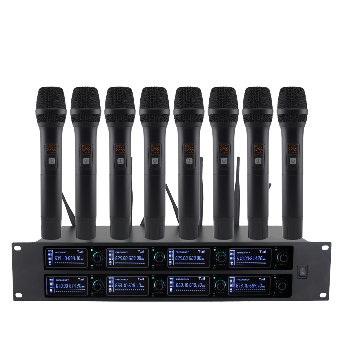

high-end wireless microphone, high-frequency, karaoke lavalier microphone, 8-channel stage performance