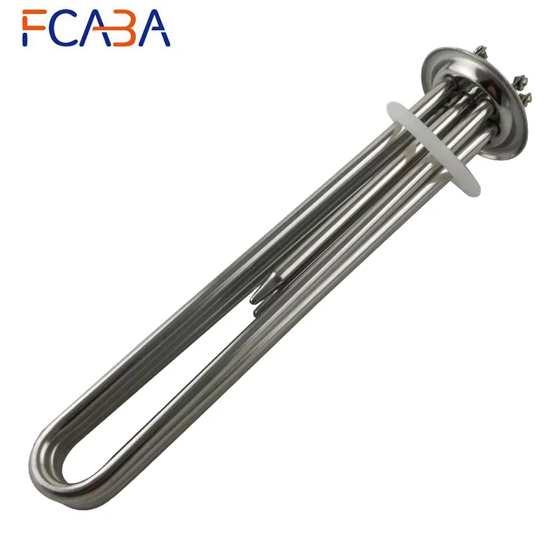 FCABA Stainless Steel Heating Tube Element 380V 6KW Electric Water Heater Pipe for Water Tank Heating