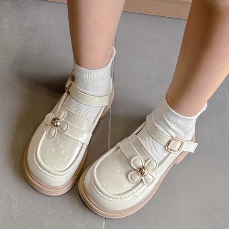 

Spring Autumn Kids Leather Shoe Fashion Glossy PU Girls Princess Mary Janes Elegant Sweet Children Causal Versatile Single Shoes