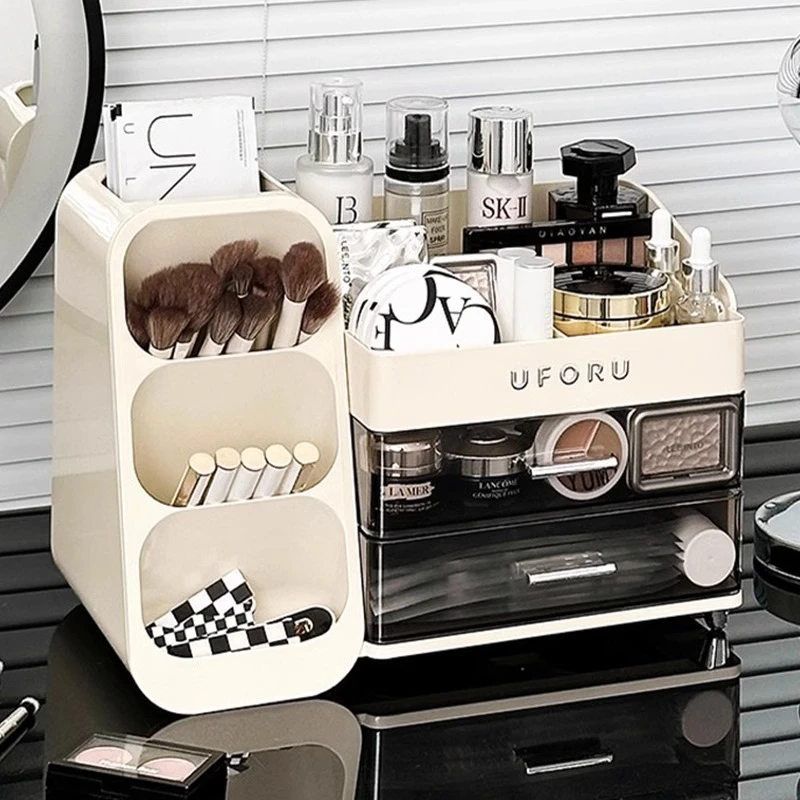 Makeup Storage Cabinet with Drawers Multifunctional Storage Holders Cosmetic Skincare Jewelry Perfume Storage Box Home Organizer