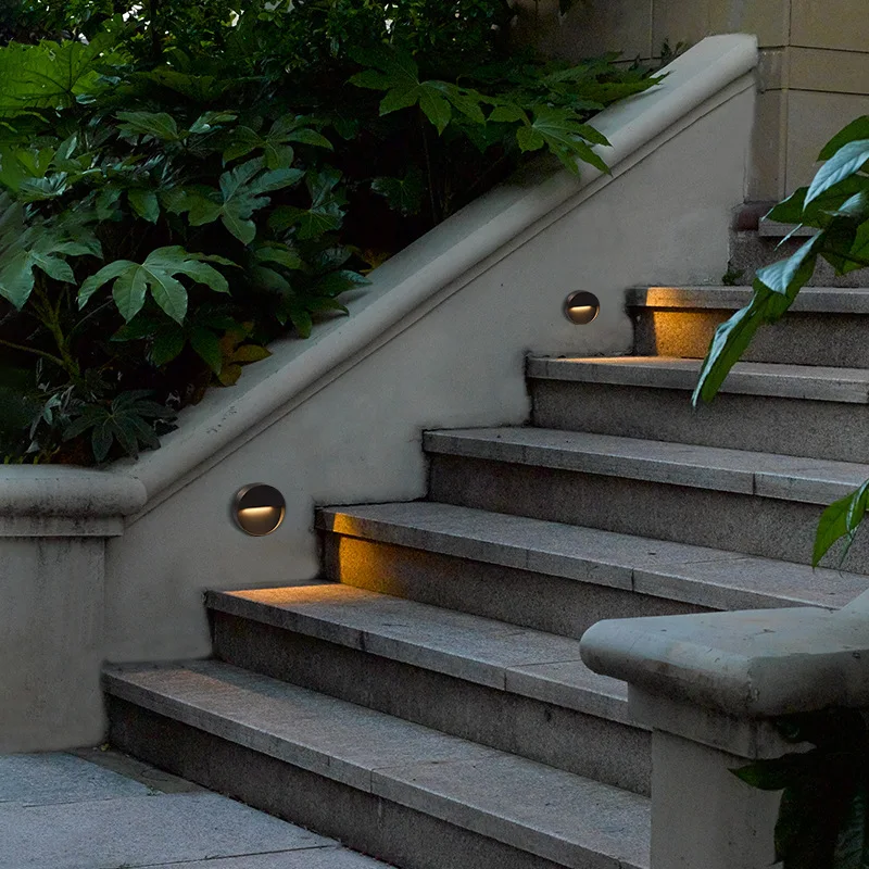 Imagem -04 - Outdoor Impermeável Lâmpada de Parede Step Light Garden Path Stair Corner Stair Light Floor Lamp Footlight Luz Externa