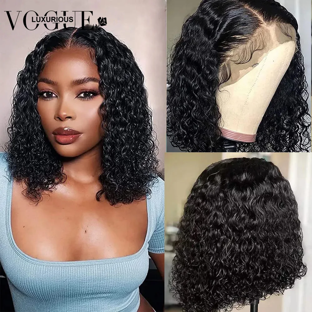 

13X4 Short Bob 13X6 Natural Colored Transparent Lace Front Wig Curly Human Hair Frontal Wigs For Woman Ready To Wear Pre Cut