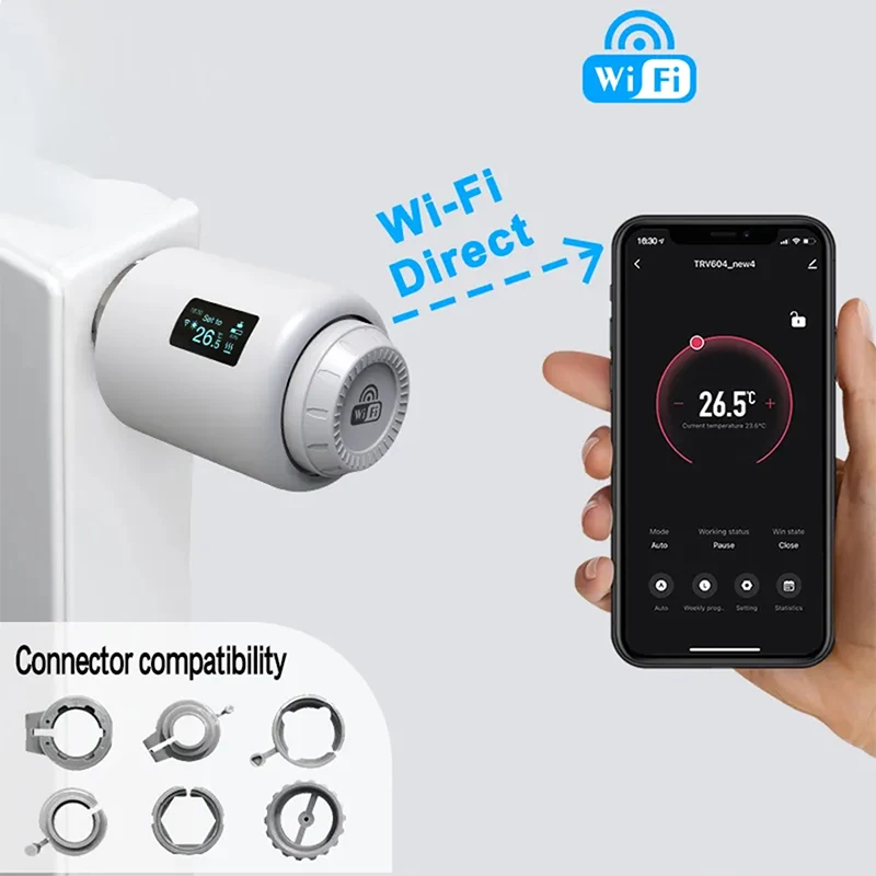 Wifi Thermostat Smart Home Thermostatic Head Radiator Valve Actuator Heating Temperature Controller Alexa