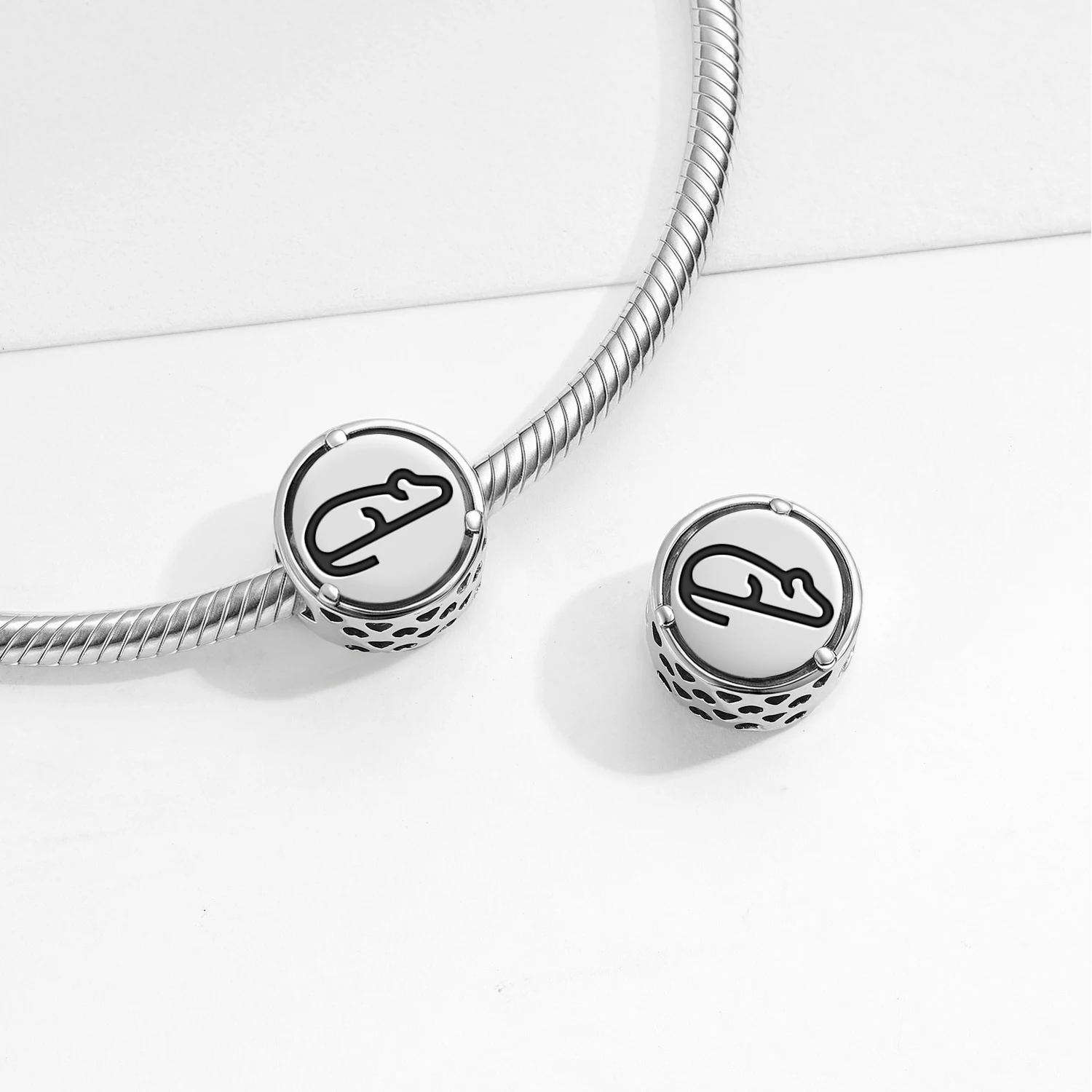 925 Sterling Silver Animal MOUSE Charm Fit Original Bracelet Diy Jewelry Accessories Family Bead