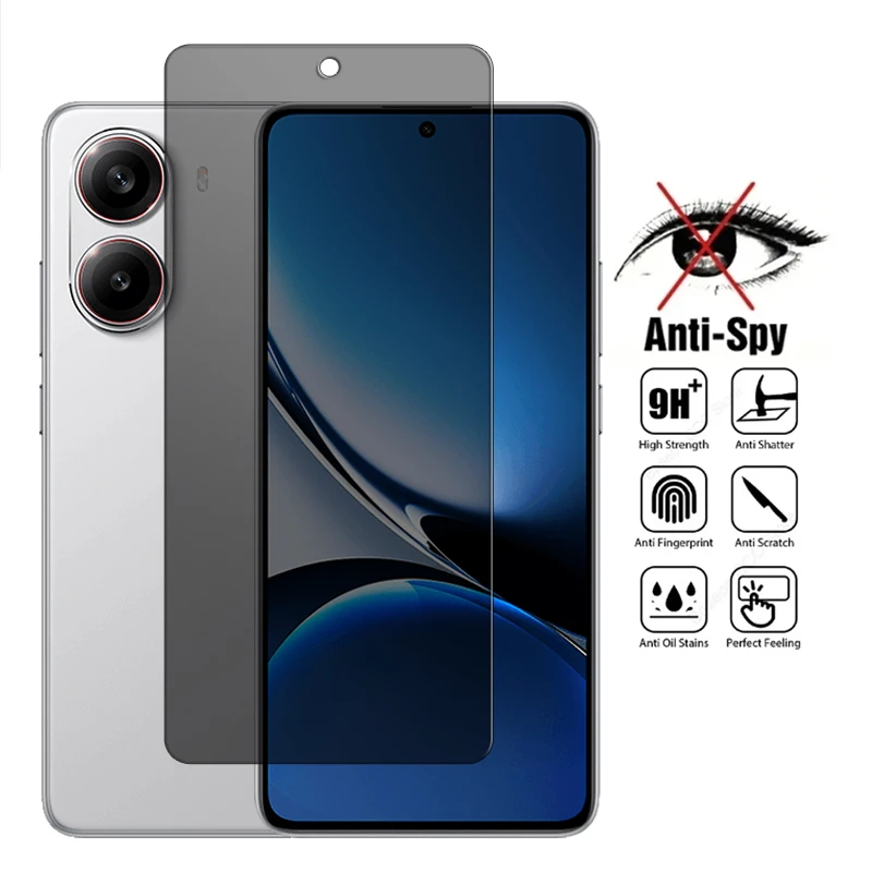 For Redmi Turbo 4 Glass For Redmi Turbo3 Turbo4 Tempered Glass Full Glue Anti-spy Privacy Screen Protector For Redmi Turbo 4