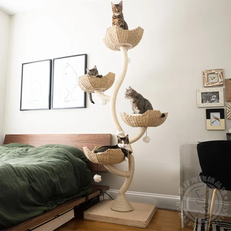 Tree shaped cat climbing frame, cat grasping column, cat nest, cat tree cat toy, cat grinding claw frame, climbing frame