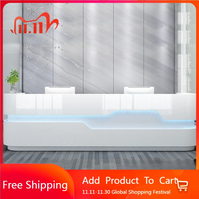 แผนกต้อนรับคุณภาพสูงการออกแบบอุตสาหกรรมยินดีต้อนรับพนักงานต้อนรับลูกค้าโต๊ะทํางานที่ทันสมัยสํานักงานธุรกิจ Escrivaninha เฟอร์นิเจอร์