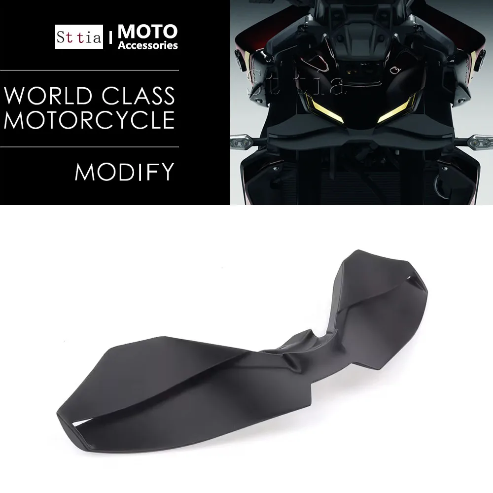 لياماها MT 09 MT-09 MT09 SP 2024 2025 دراجة نارية الكربون Downforce عارية المفسدين الأمامي الجناح الهوائية الجناح الجبهة سبويل #1