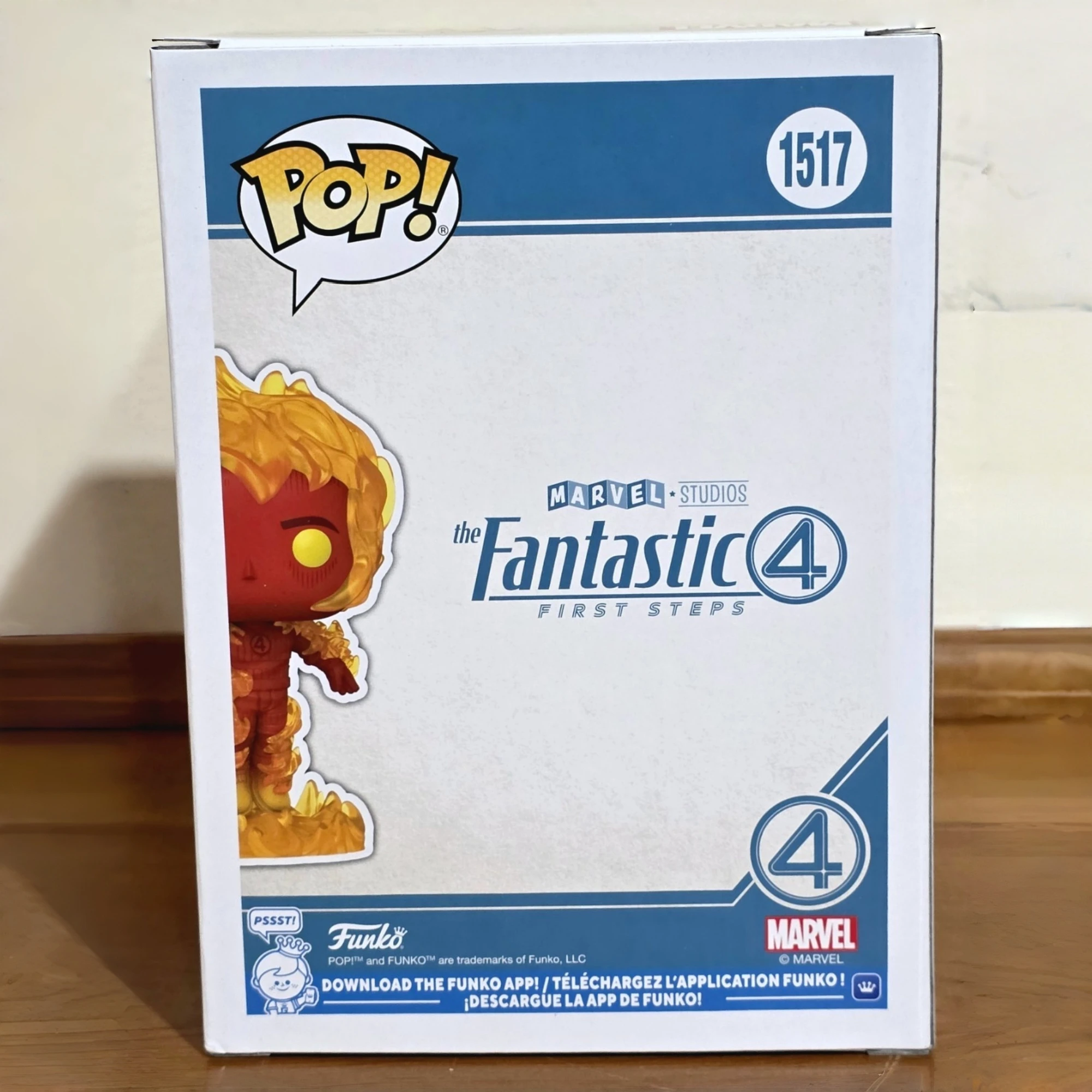 Funko Pop! Figura de Antorcha Humana de Los Cuatro Fantásticos Primeros Pasos # Estatua de Edición Limitada con Licencia Oficial 1517, Regalo Marvel para Fans