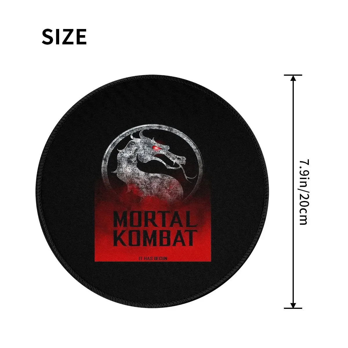 Mortal Kombat Logo Round Mouse Pad Computer Keyboard Mouse Mat Gaming Laptop Desk Mat Office Accessories Table Mats