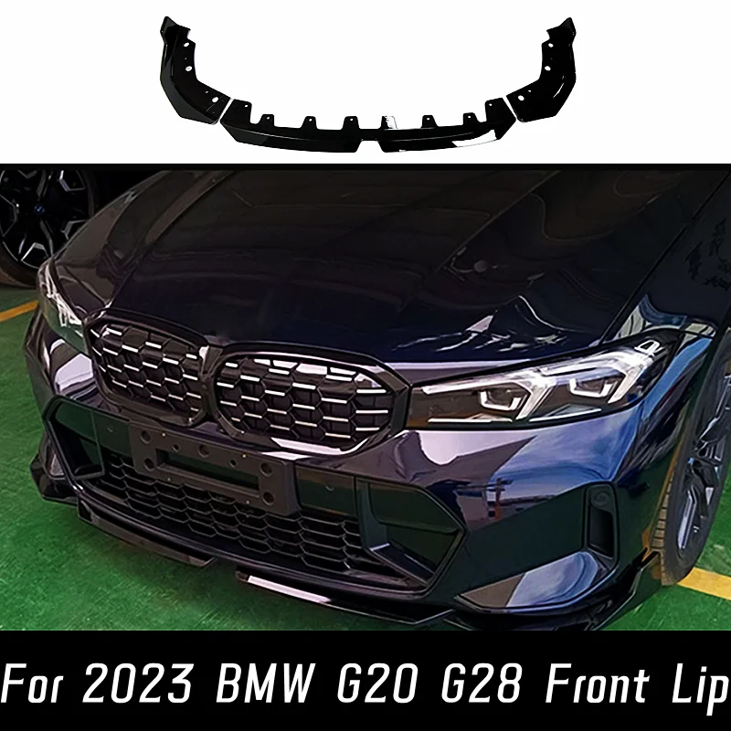 

3Pcs/Set For 2023 BMW 3 Series G20 G28 Front Bumper Splitter Lip Diffuser Spoiler Bumper Deflector Cover Guard Accessories