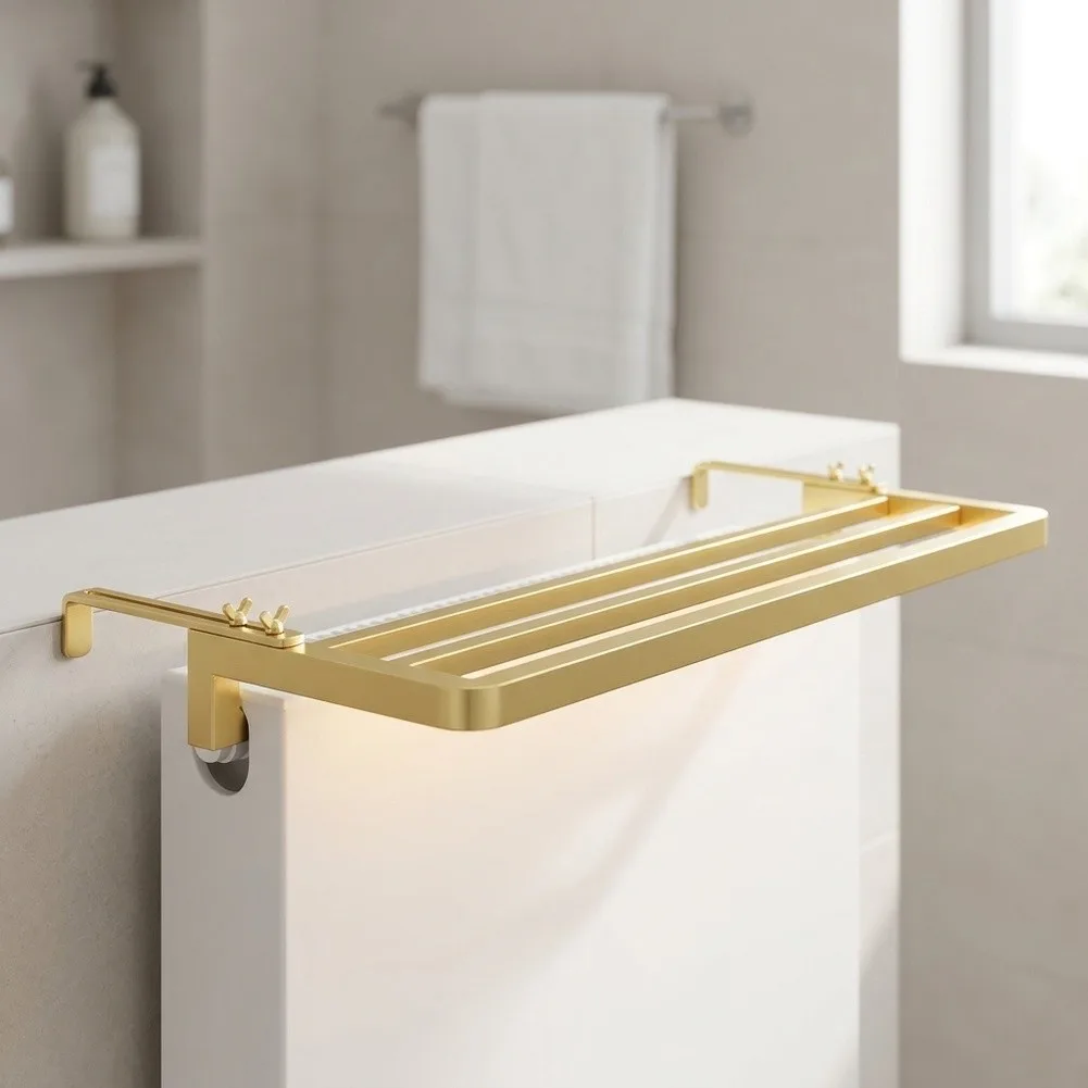 Radiator Mounted Clothes Drying Rack Suitable for Towels Socks Shoes and Multiple Items in Compact Living Areas