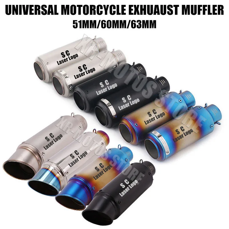 

Universal 51mm60mm63mm ID sc Motorcycle Exhaust Muffler Escape for Moto GP Project Racing Profession Exhaust Modified Accessori