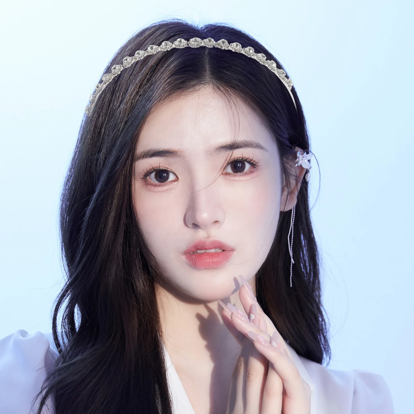 

1pc Crystal Headb Lovely Flower Decor Vintage Hair Accessories for Wedding Prom Halloween Thanksgiving Bride Bridesmaid