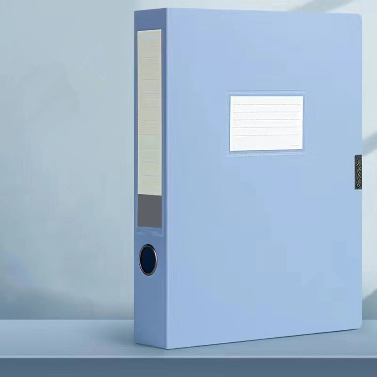 A4 Foldable File Box Heavy Duty Label Window Office Organizer For School Office Sturdy File Classification