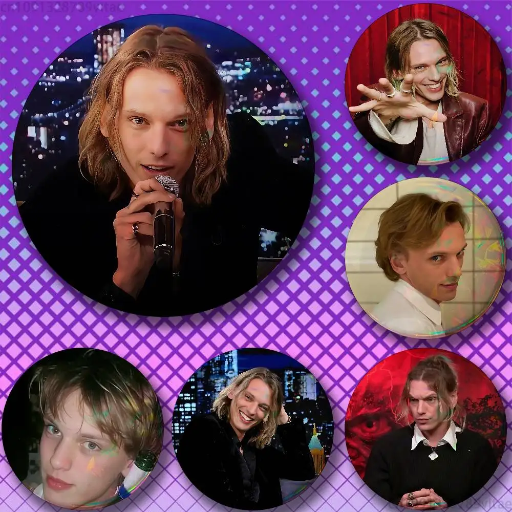 Actor J-Jamie Campbell Bower 58mm Badge Brooches on Backpack Clothes Handmade Round Enamel Pins for Jewelry