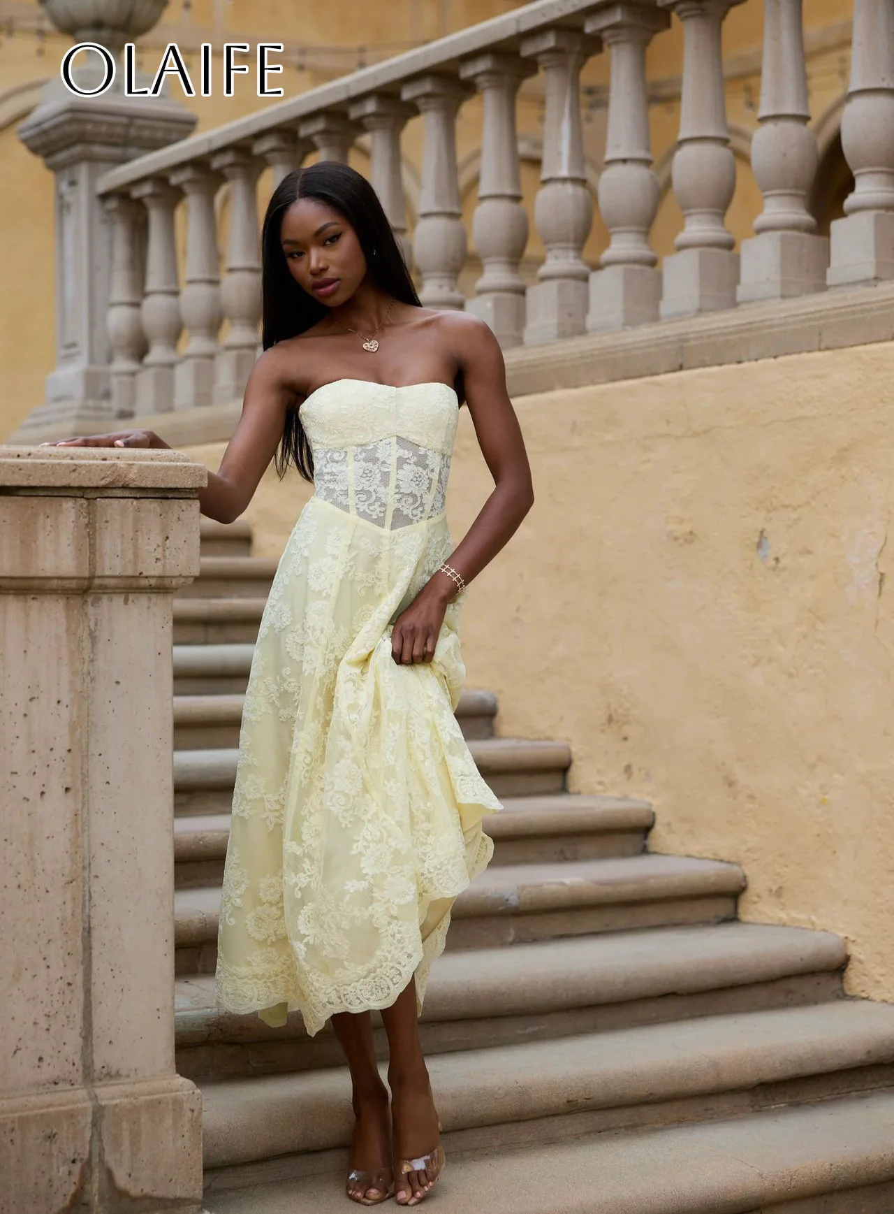 Sweetheart Lace A-line Prom Dresses Sleeveless Tea Length Bow Pleated Party Wear Customized vestidos de festa