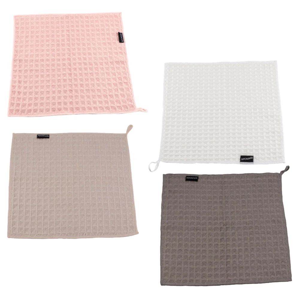 

4 Pcs Dish Towels Coffee Machine Cleaning Cloth Cup Wipe Kitchen Bar Counter Rag Small Countertop Duster