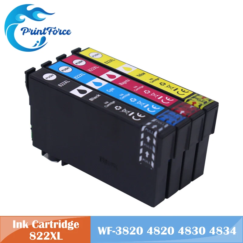 822XL T822XL T822 822 XL Ink Cartridge for Epson WorkForce Pro WF-3820 WF-3823 WF-4820 WF-4830 WF-4834 Inkjet Printer