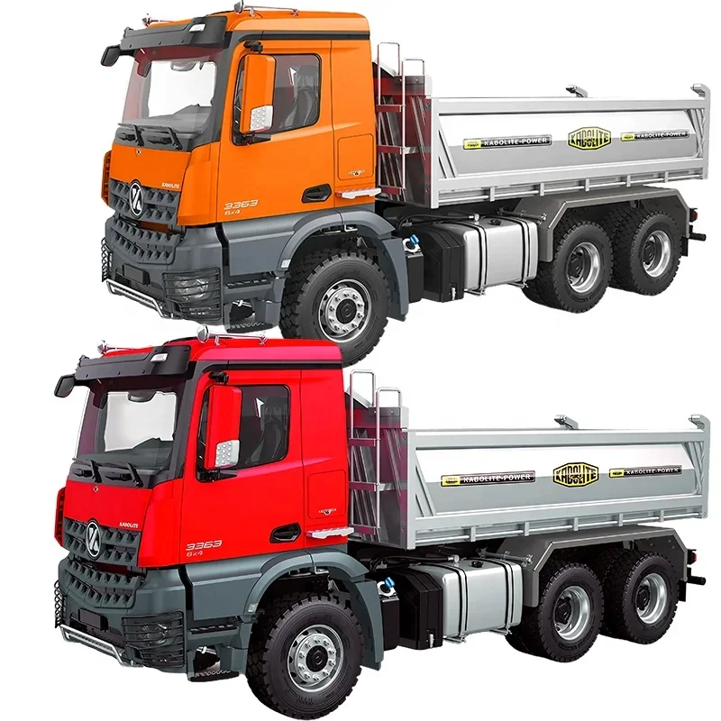 

Huina Kabolite K3363 K3364 6X4 6X6 1/14 Radio Control Engineering Car Brushless CNC Metal 6 Wheel Hydraulic RC Dump Truck RTR