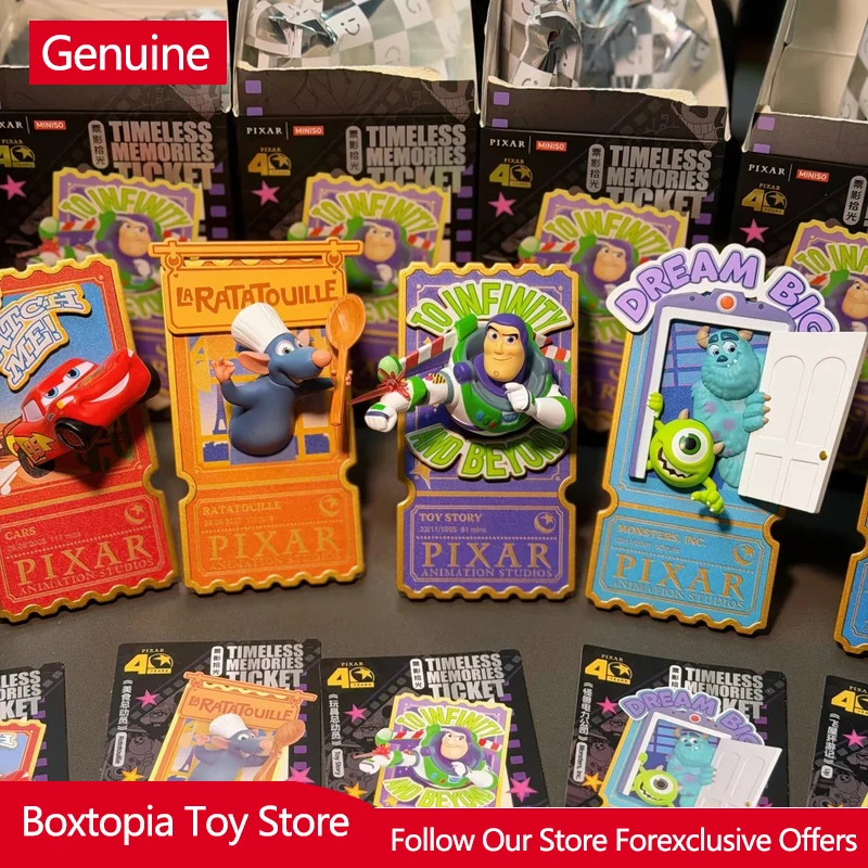 Caja Sorpresa Original de Pixar con Figuras de la Serie de Recuerdos Atemporales del 40 Aniversario, Mini Figura de Película, Adorno de Escritorio, Regalo para Fans