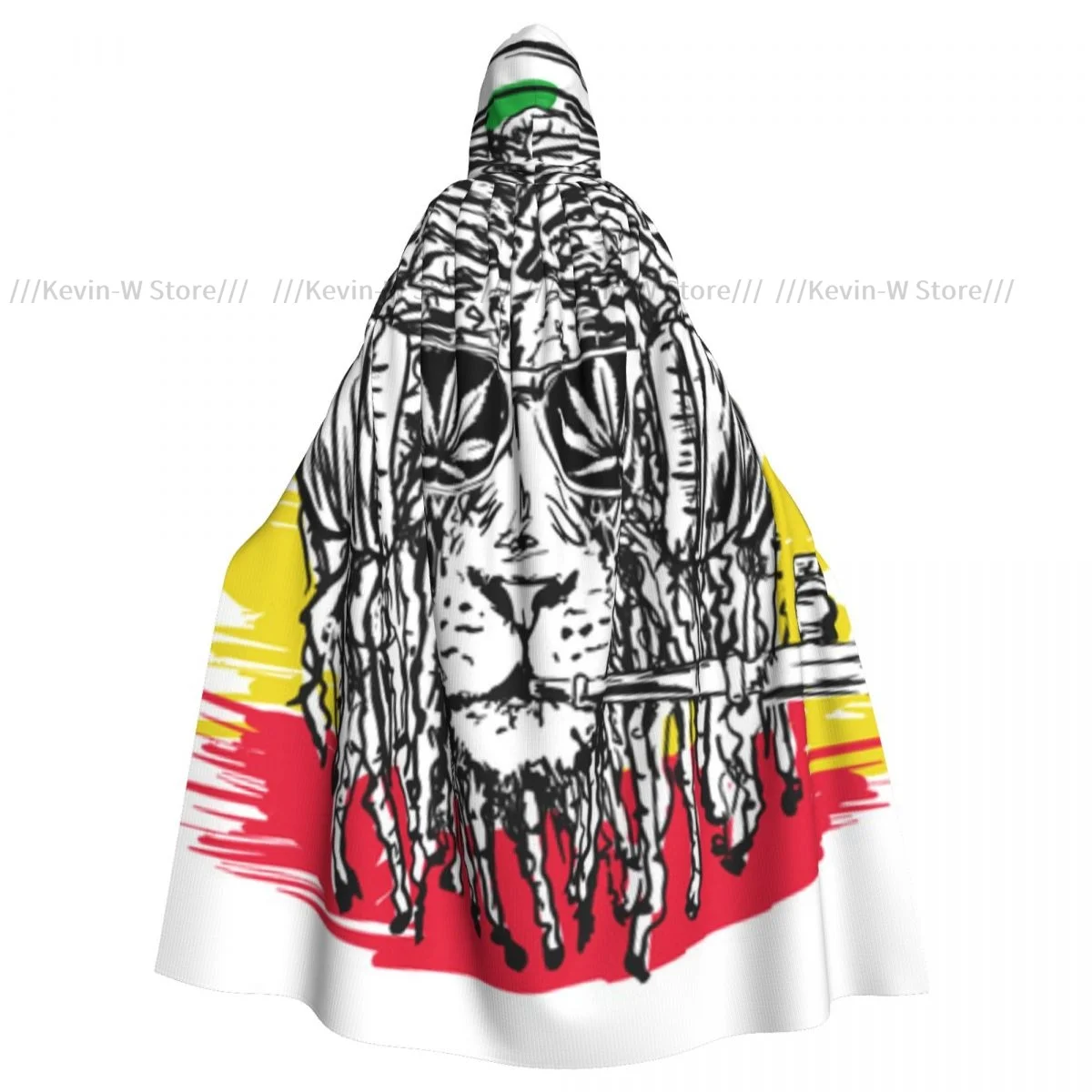 Unisex Witch Party Reversible Hooded Adult Vampires Cape Cloak Rastafarian Subculture Lion