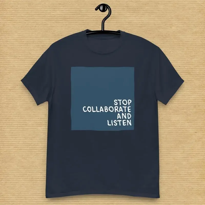 Stop Collaborate and Listen T Shirt Retro 90s Classic Hip Hop Vanilla Ice