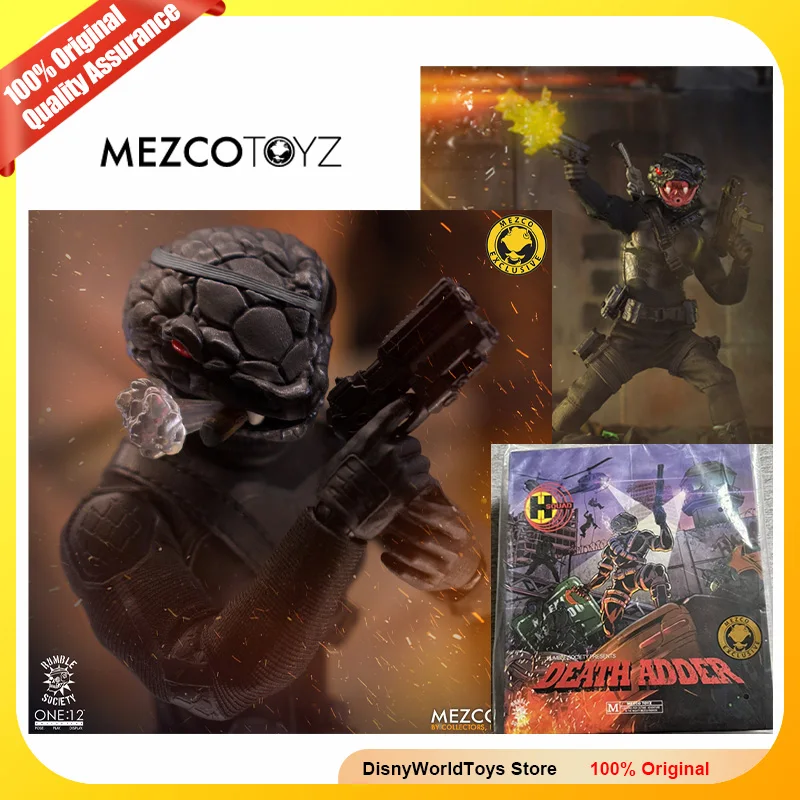 Figura de Anime 100% Original Mezco Toyz One:12 Collective Rumble Society Death Adder, Modelo de Brinquedo Autêntico em Estoque, Presentes
