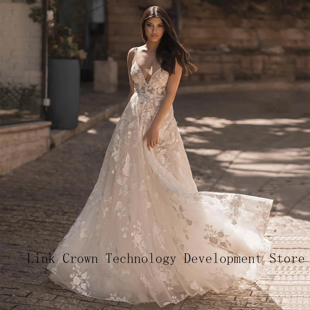 Champagne Strapless Wedding Dresses Summer Sleeveless Bridal Gowns New Zipper Back Vestidos De Novia 2025 Summer New Soft Tulle