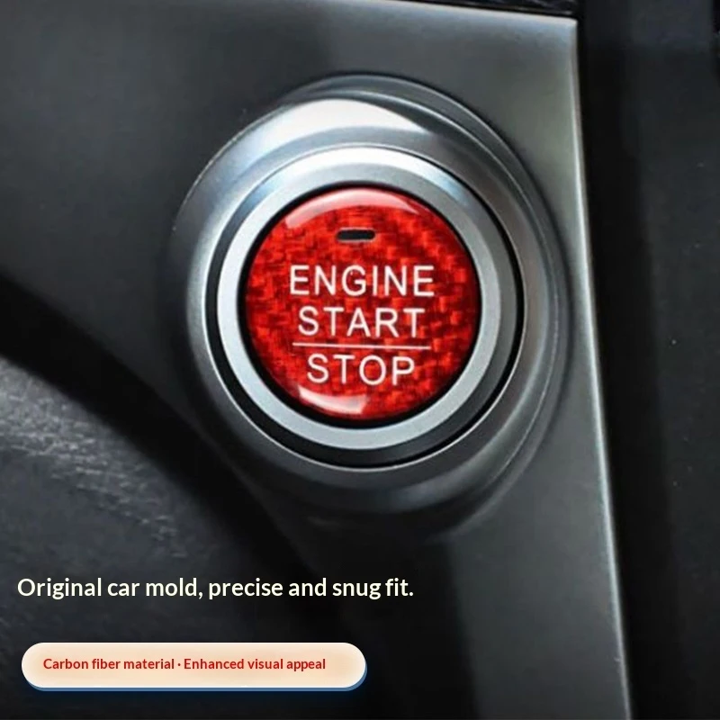 1Pcs Car One-touch Start Cover Engine Ignition Switch Button Decor Stickers for Honda Civic Accord CRV HRV Fit Jazz City Odyssey