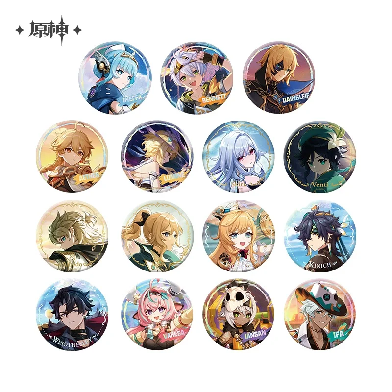 

Sunsyea Genshin Impact Official Merch miHoYo Original Authentic Series Badge Mavuika Kinich Mualani Wriothesley Venti Albedo