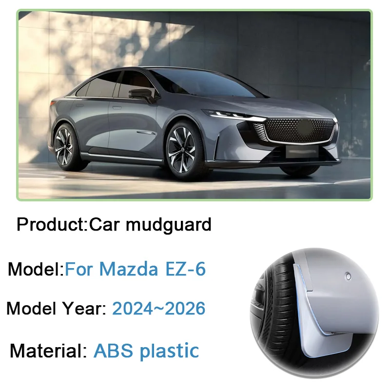 

Baking Paint Fender For Mazda 6e EZ-6 2024 2025 2026 J90A Car Fender Flares Splash Guard Mudflaps Kit Antifreeze Car Accessories