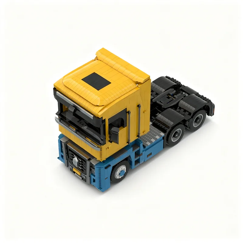 2614 個 MOC ルノー マグナム トラック イエロー ブルー テクニカル モデル ビルディング ブロック 建設おもちゃ クリスマス ギフト アイデア 教育