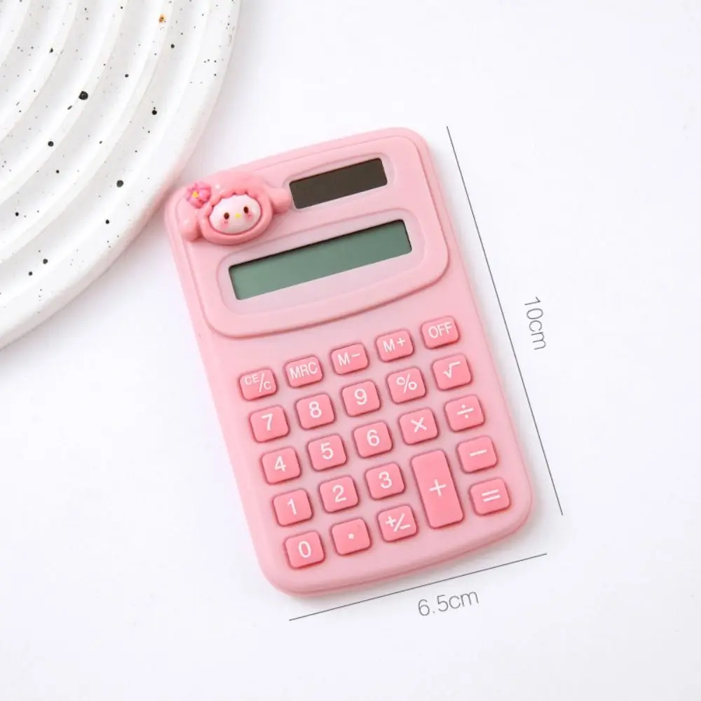 8 Digits Cute Mini Portable Digit Calculator Lightweight Small Cartoon Cute Calculator Cartoon Animal Kawaii Learning Tools