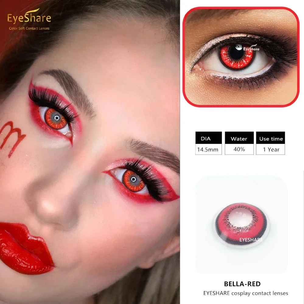 EYESHARE lenti a contatto Cosplay 1 paio Bella Color lenti a contatto Cosplay per occhi Halloween lenti a contatto cosmetiche colore degli occhi