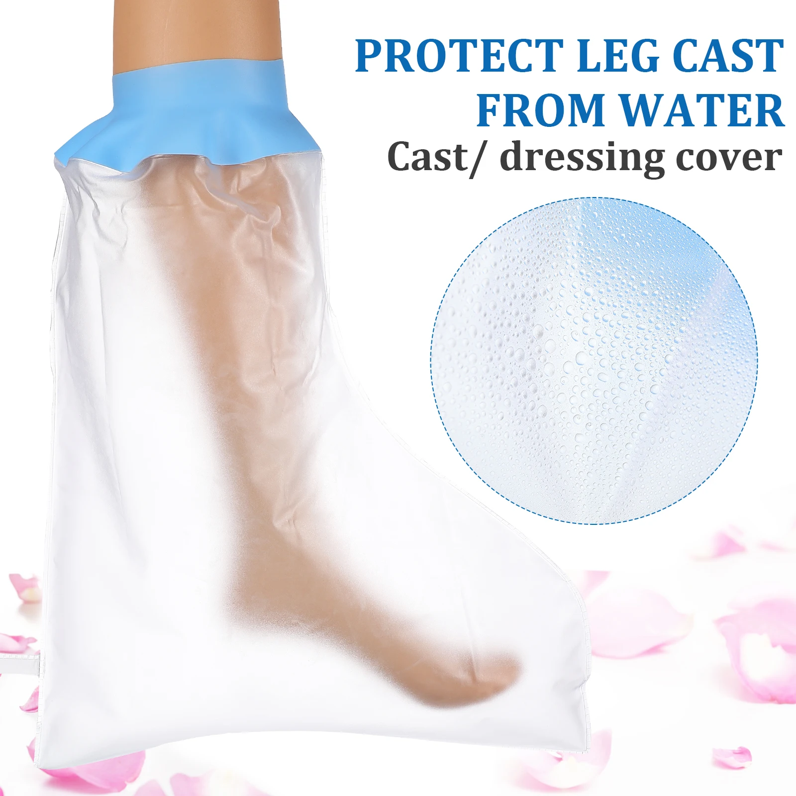 Capa para pés à prova d'água, bota de chuveiro, protetor de gel de sílica fundido para adultos, abertura elástica, reutilizável para armazenamento de secagem