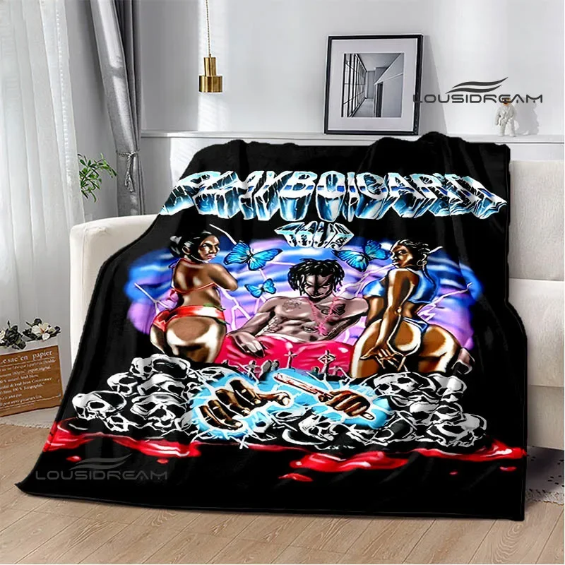 Hip -hop Playboi Carti Printed blankets Warm Flannel blankets Soft and comfortable blanket bed linings Birthday Gift