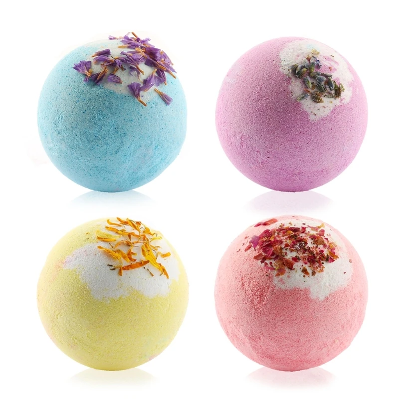 Petal Bath Salt Ball Essential Oil Ball Showering Skin Card Supplies for Adults Women Female Hand Feet Care Supply