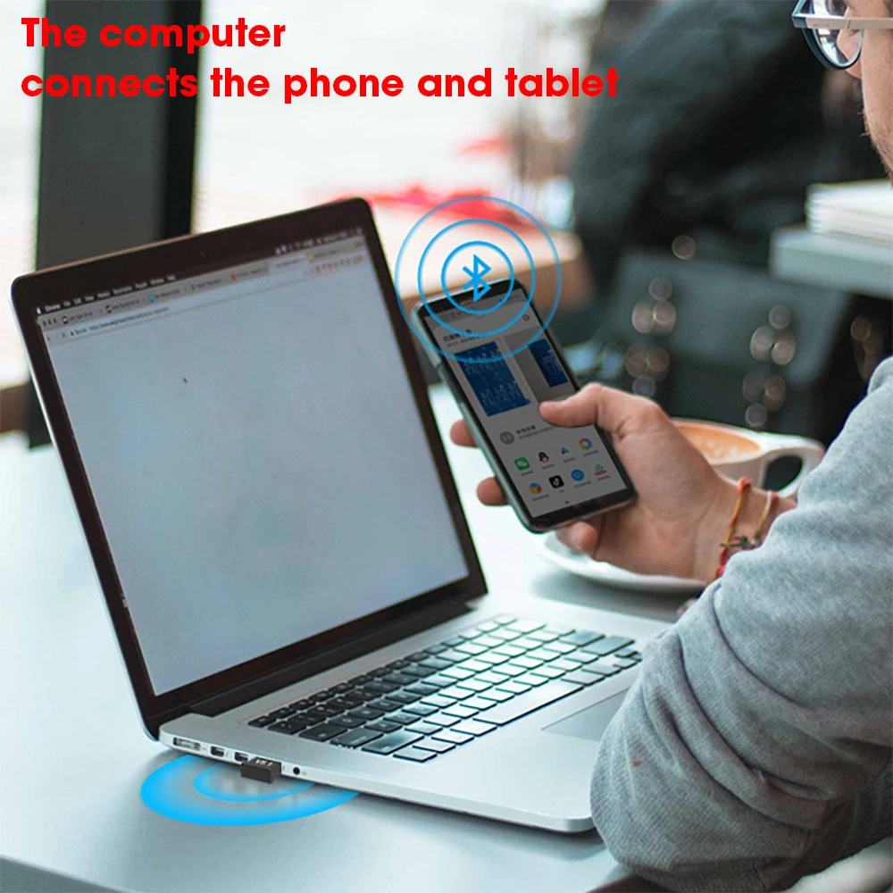 Wireless USB Bluetooth 5.1 5.0 Adapter Bluetooth Transmitter Receiver Audio Dongle for Computer PC Laptop Keyboard Mouse Printer