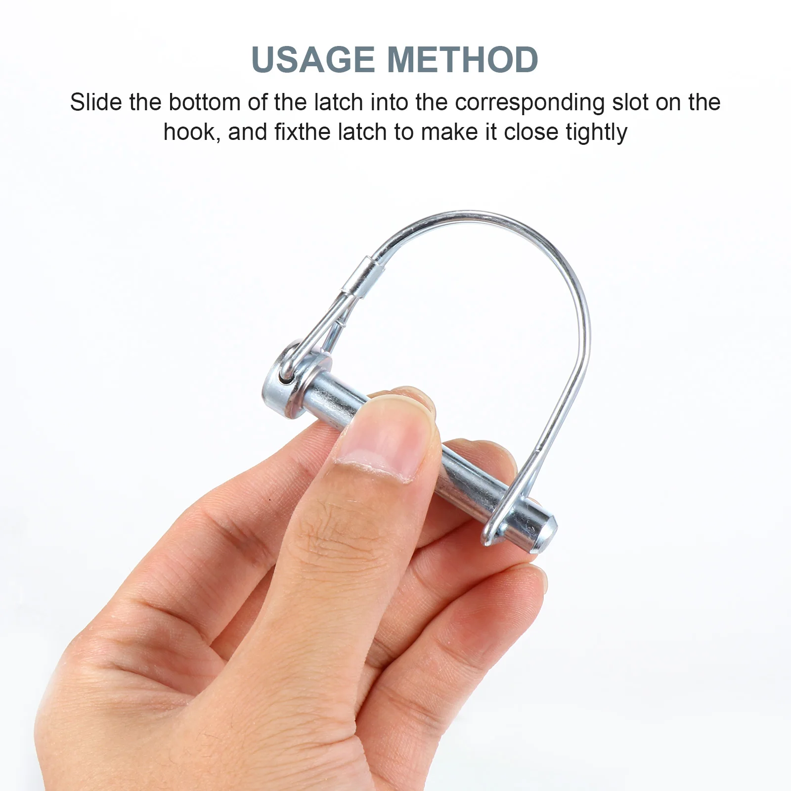 

10pcs D-Shaped Lock Pins High-Strength Carbon Steel Trailer Connection Safety Coupler Pin Shaft Locking Hitch Hardware