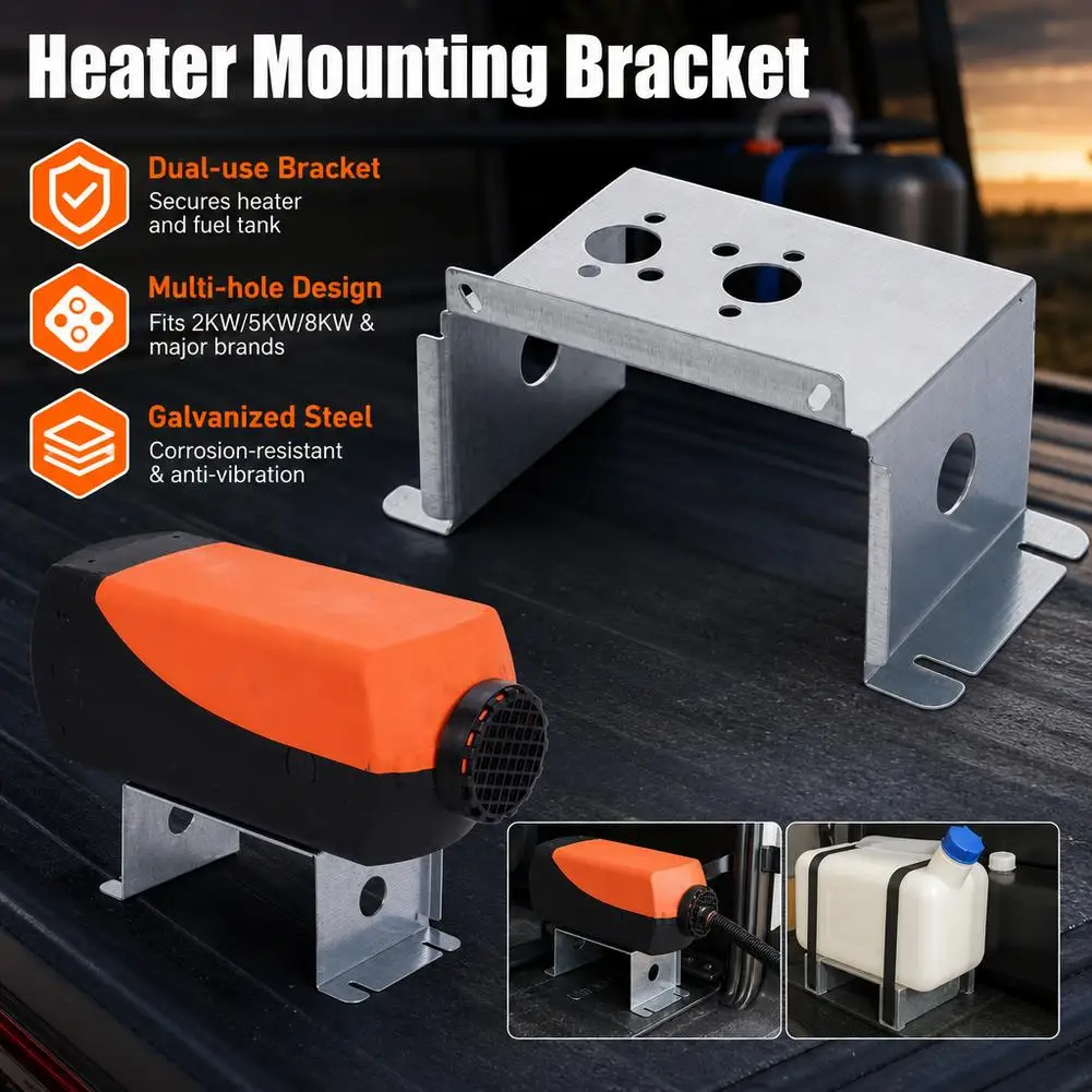 Car Air Diesel Heater Base Mounting Bracket Floor Plate Silver For Eberspacher Webasto Propex Car Truck VAN Dropshipping