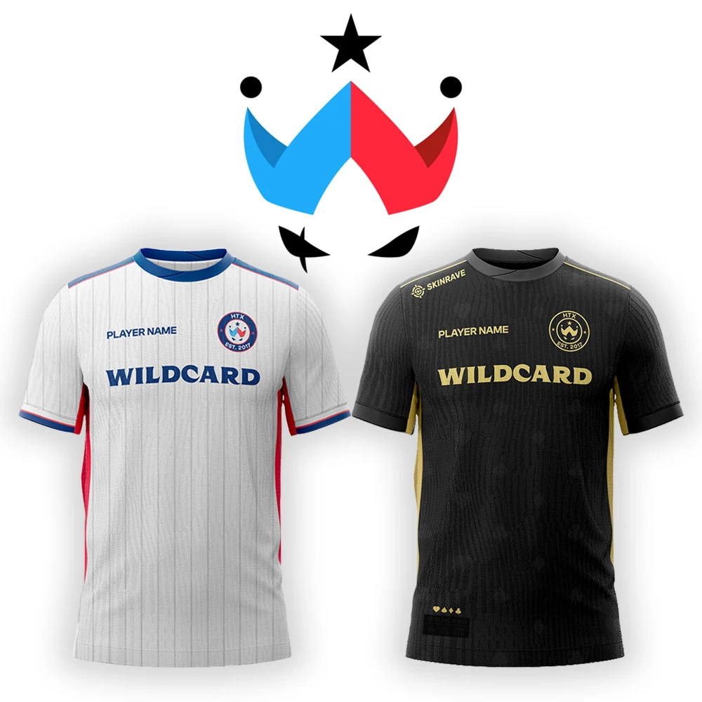 

Wildcard Gaming Esports Club 2300, новая униформа, дышащие и быстросохнущие тренировочные майки, мужские и женские футболки с круглым вырезом