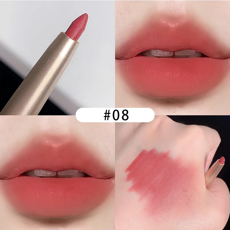 2024 New Fashion Women Lip Liner Pencil Cheap Korean Sweet Style Nude Red Lipliner Lipstick Non-stick Cup Party Daily Easy Use