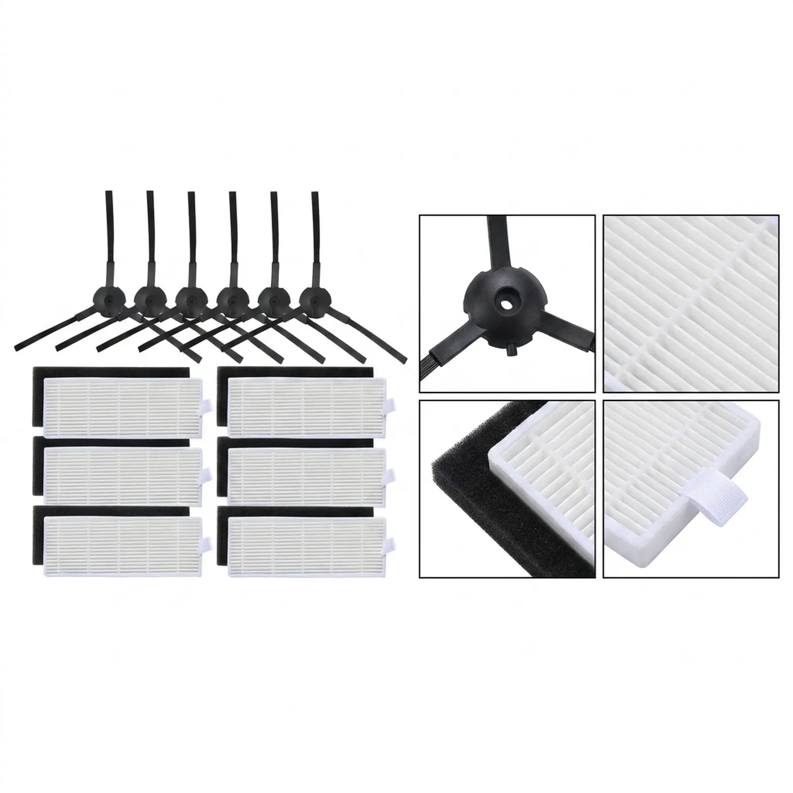 Side Brushes Package Includes Filter Plastic Solid And Long for service Life Household Cleaning Tools  Side Brushes