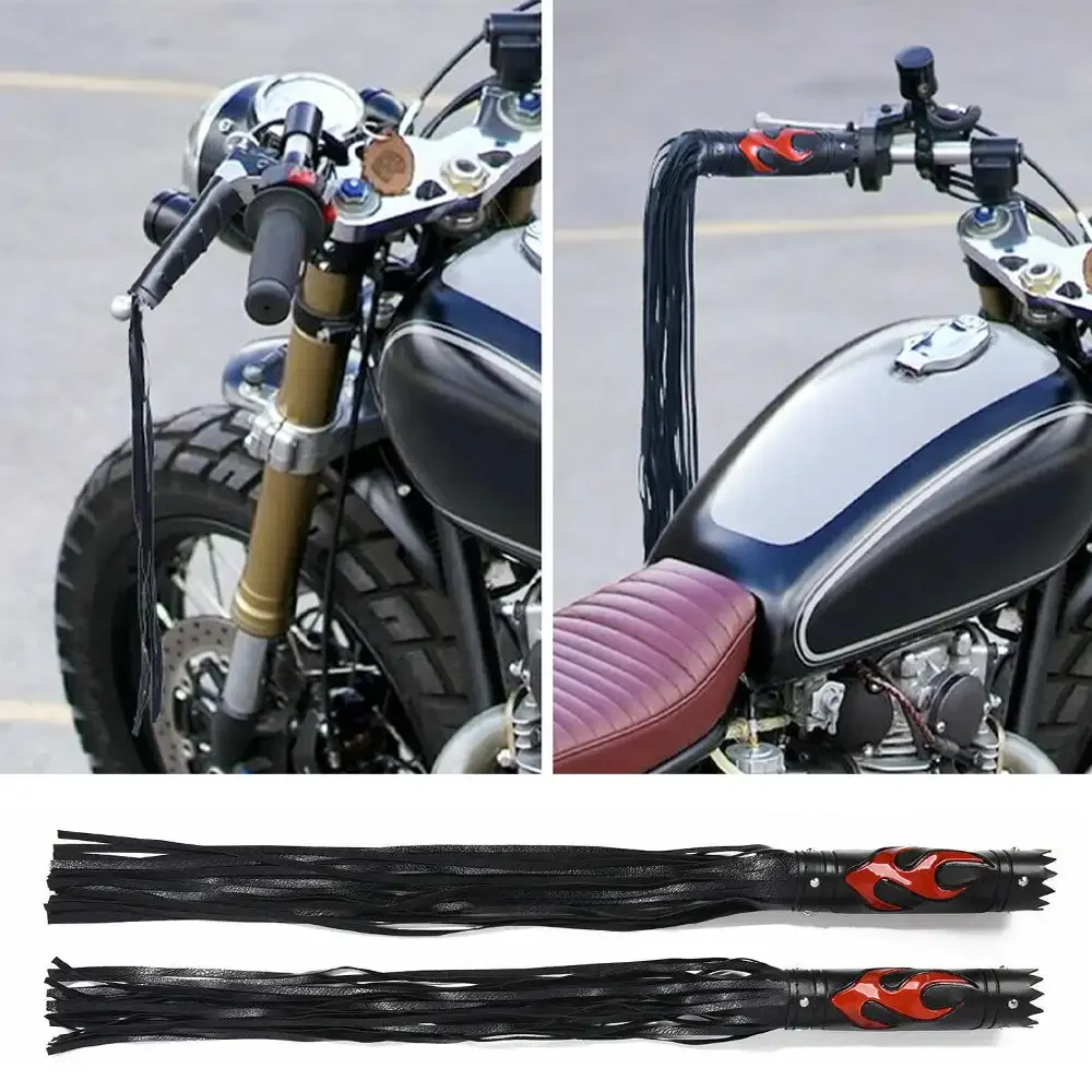 1Pair Universal Motorcycle Synthetic Leather Handlebar Tassel Cover Handlebar Tassel Fringe Grip Cover Decoration Fringes Covers