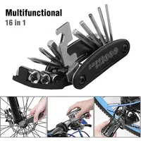 16 in 1 Mountain Bike Portable Wrench Bike Hand Tools Screwdriver Motorcycle Bicycle Road Bike Repair Tools Kit Multi Tool Set