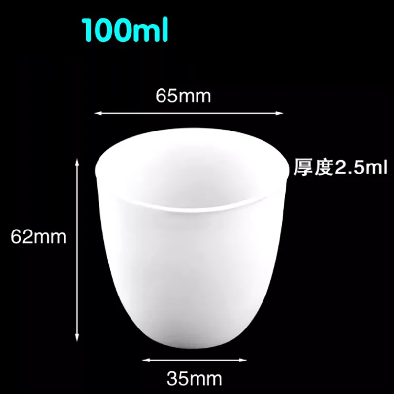 

100ml 99% aluminum oxide weighing crucible corundum arc with high temperature resistance of 1700 degrees