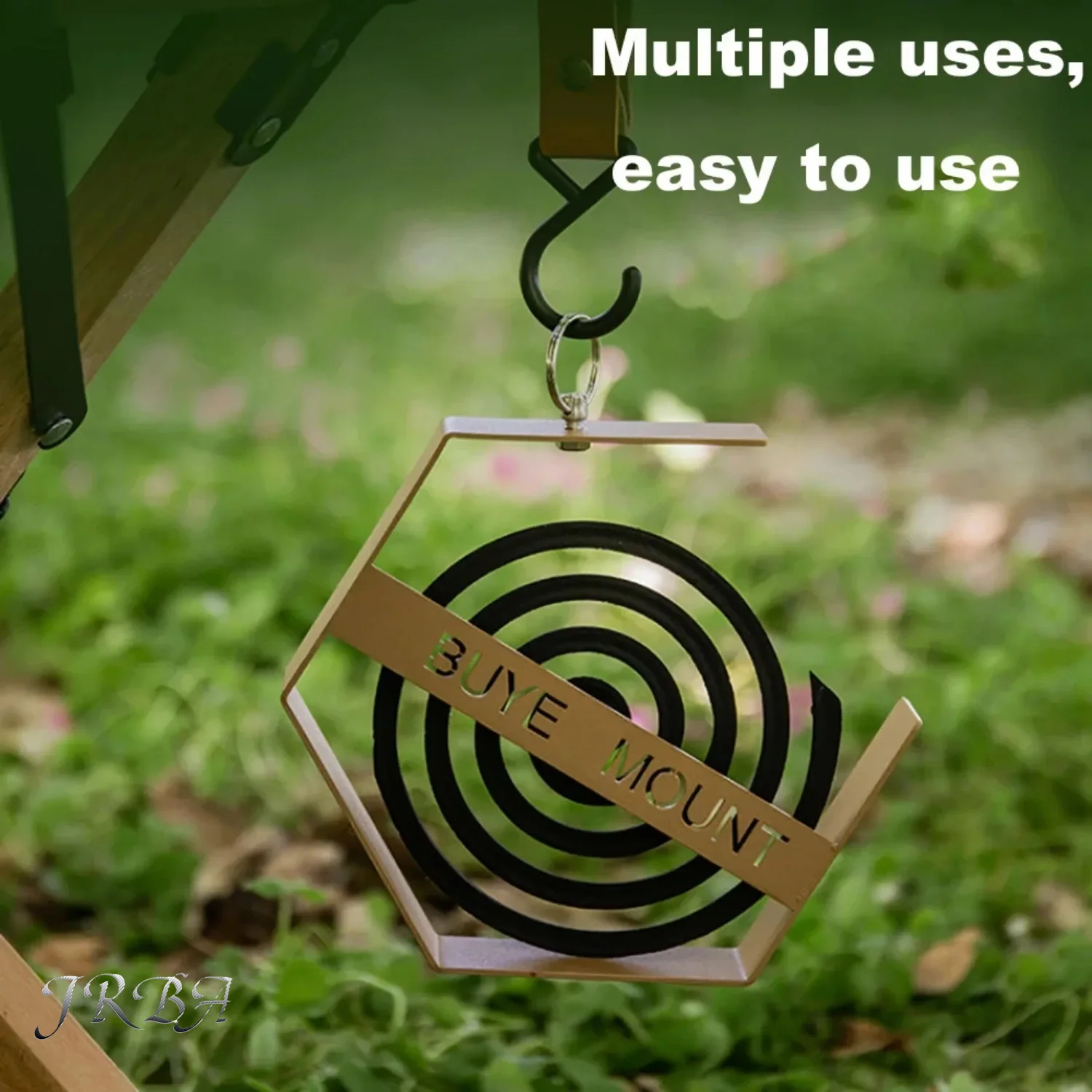 Outdoor Hanging Mosquito Coil Holder Black Camping Supplies Hiking Tourist Mosquito Coil Tray Essential Camping Tool image 2